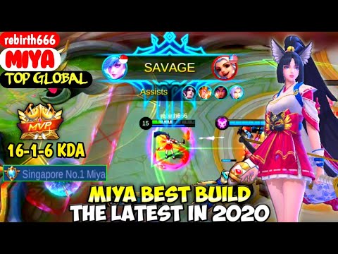 MIYA BEST BUILD IN 2020 | TOP GLOBAL MIYA rebirth666 - MOBILE LEGENDS