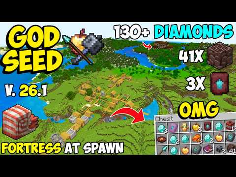 🔥Ultimate [God Seed] For Minecraft 26.1 Bedrock & PE | Huge Village Seed Bedrock 26.1