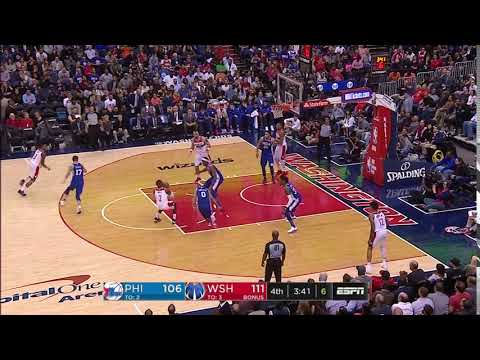 Marcin Gortat offensive rebound vs. Sixers - 10/18/17