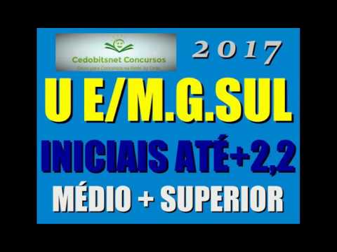 UEMS CONCURSO PÚBLICO 2017 PROVAS QUESTÕES CURSO APOSTILA UNIVERSIDADE ESTADUAL MATO GROSSO SUL