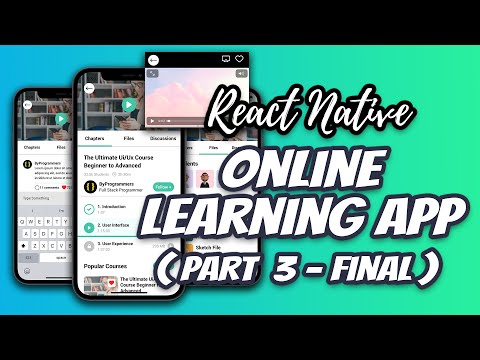 LCRN EP17 - Online Learning App (Part 3) - React Native UI | Video Player