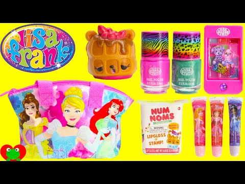 Disney Princess Purse with Lisa Frank Lip Balms Nail Polish Shopkins and More Video