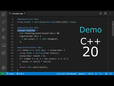 Demo: C++20 Concepts Feature