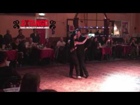  Oscar Martinez Pey  and  Gabriela Amalfitani  are  dancing  to  the  milonga  "  Milonga Brava  "
