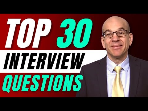 Part of a video titled Top 30 Interview Questions - From a recruiters hiring playbook - YouTube
