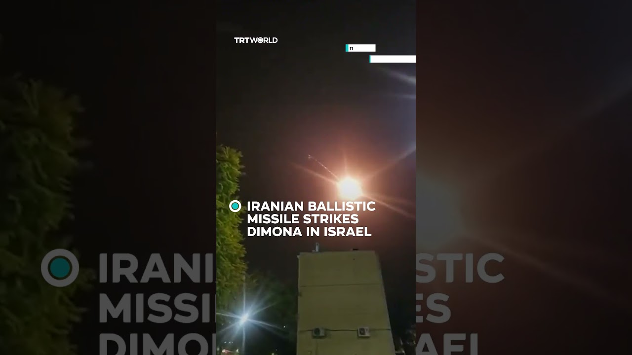 Video | Iranian ballistic missile strikes Dimona in Israel