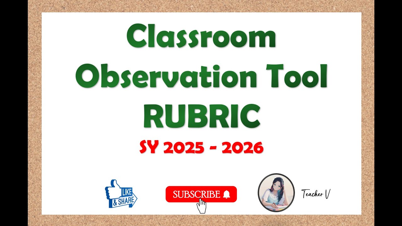COT RUBRIC for SY 2025 - 2026