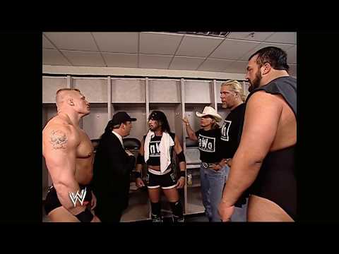 WWE Raw 6/17/2002 nWo and Brock Lesnar BACKSTAGE
