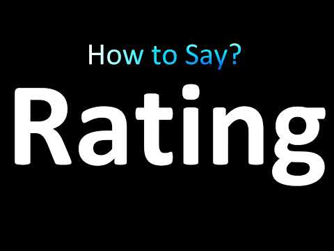 How to Pronounce Rating (correctly!)