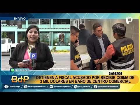Detienen a fiscal acusado de recibir coima de 3 mil dólares en un baño de centro comercial
