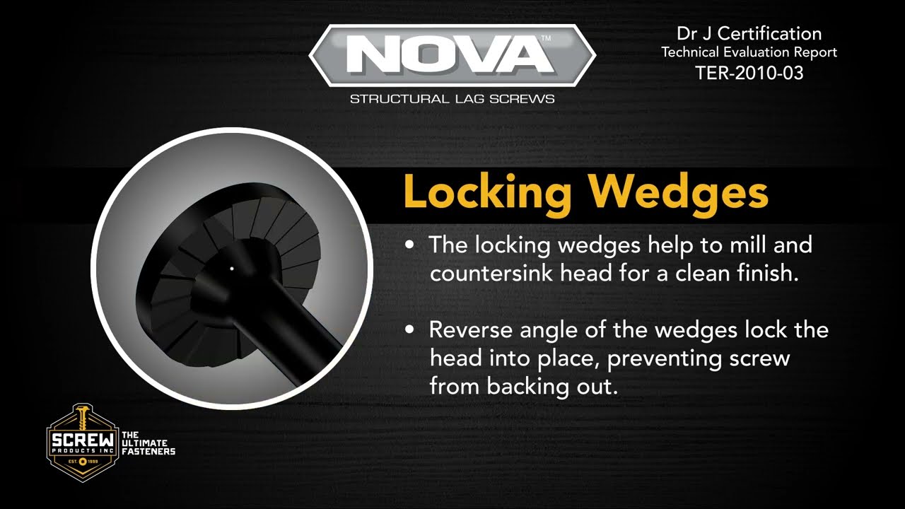 About our NOVA Structural Lag Screw