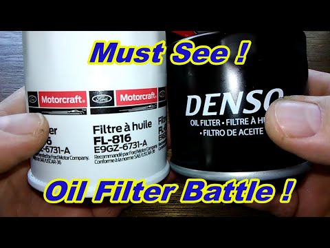 Motorcraft Oil Filter Cut Open FL816 vs. Denso Oil Filter Cut Open150-2002 Oil Filter Review