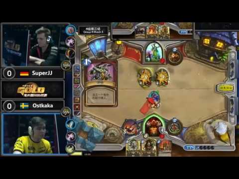 SuperJJ vs Ostkaka China vs Europe Hearthstone Championship 2016 (Group A)