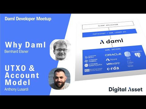 Daml Developer Meetup: Why Daml (by Bernhard Elsner) & UTXO and Account Models (by Anthony Lusardi)
