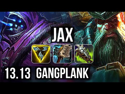 JAX vs GANGPLANK (TOP) | 7.5M mastery, 1400+ games, 6 solo kills | NA Master | 13.13
