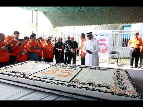 Gulf News celebrates 35th anniversary with giant cake cutting