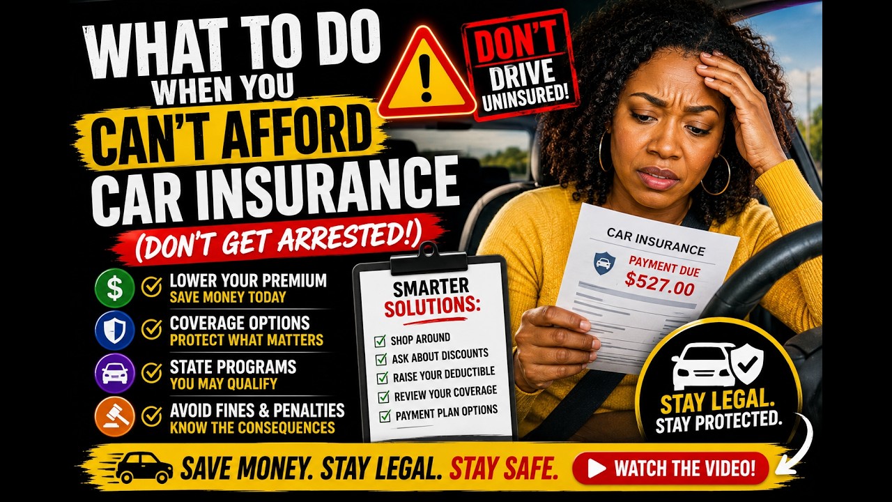 What to Do When You Can't Afford Car Insurance