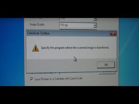 Specify the program where the scanned image is transferred (CanoScan LiDE 25, Paint)