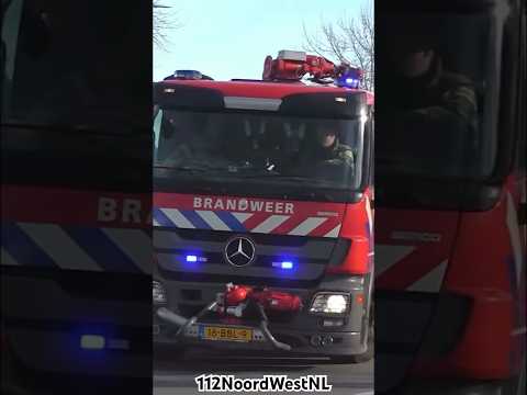 Brandweer Amstelveen en Landsmeer onderweg naar een Grote Brand in Amsterdam #einsatz #brandweer