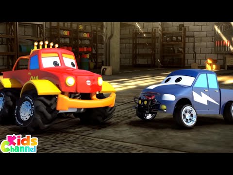 Clash of Giants Boot Camp, Monster Truck Dan Car Cartoon Videos