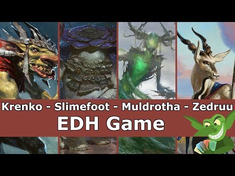 Krenko vs Slimefoot vs Muldrotha vs Zedruu EDH / CMDR game play for Magic: The Gathering
