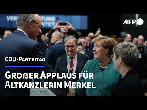Merkel beim CDU-Parteitag: Rückkehr auf die politische Bühne | AFP