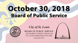 Board of Public Service   October 30, 2018