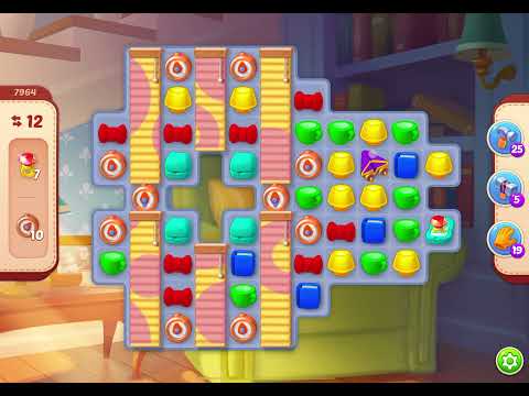 HomeScapes Level 7964 no boosters (15 moves)