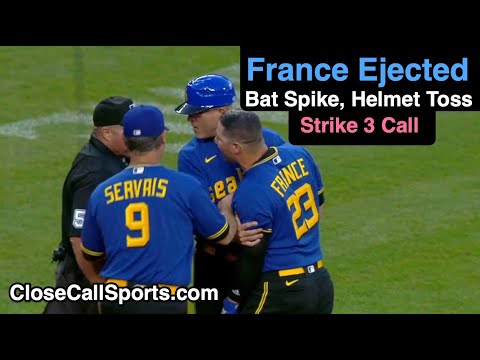 E145 - Ty France Spikes Bat, Warned & Ejected by Marvin Hudson After Subsequent Helmet Toss