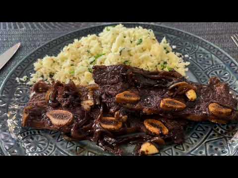 Flanken Cut Beef Ribs in Soy-Balsamic Sauce