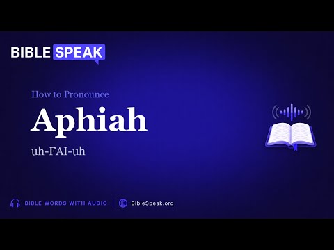 How to Pronounce Aphiah video thumbnail