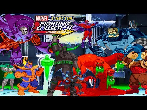 All Bosses on Hard Mode : Marvel vs Capcom Fighting Collection