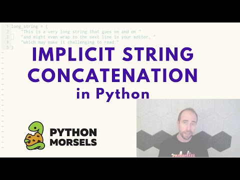 Implicit string concatenation in Python