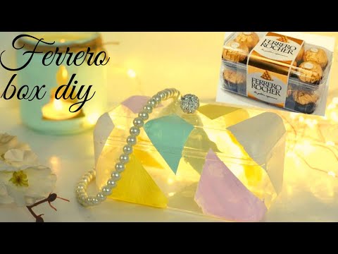 DIY Ferrero rocher box / easy DIY from plastic box / easy DIY jwellery organizer / Upcycling waste
