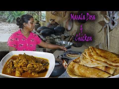 Masala Dosa ! Dosa chutney and chicken curry for masala dosa.I made it. village kitchen recipe