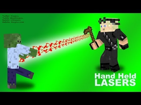 Hand Held Lasers in Minecraft 1.8 (Guardian and Squid...