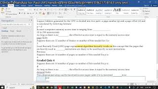 CS604P Quiz 4 graded 100% correct and verified answers