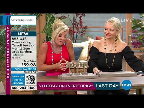 Connie Craig Carroll Jewelry Merritt Gemstone Drop Earri...