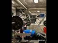 Dead Bench Press 140kg 10 reps for 8 sets with close grip