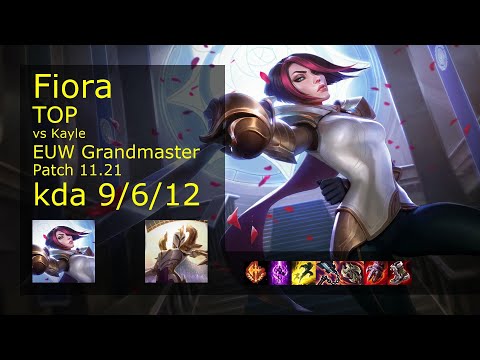 Fiora vs Kayle Top - EUW Grandmaster 9/6/12 Patch 11.21 Gameplay