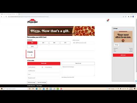 How to Buy an Electronic Gift Card on Pizza Hut Online