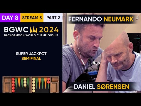 Backgammon World Championship 2024 - DAY 8, Stream 3 P2 - Super Jackpot Semifinals