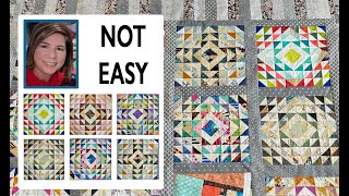 🧵 TINY HST QUILT 🧵 640 HSTs ❓ | MINI CHARM PACKS (2.5" squares)  ❤️ ⭐️ ✅  START TO FINISH❤️ ⭐️ ✅