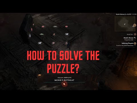Monk's Retreat cellar puzzle | Diablo 4