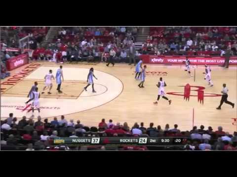Denver Nuggets Jusuf Nurkic flips alley-oop to Kenneth Faried vs Rockets