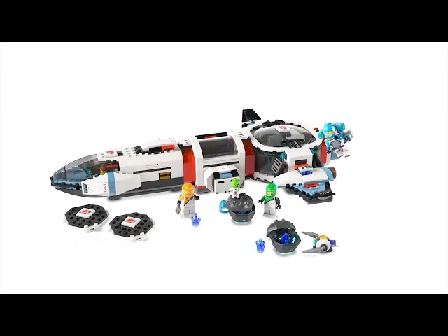 Vídeo relacionado con LEGO City Nave Galáctica Modular Juego, Juguete del Espacio Exterior para niños y niñas de 7 años o más, Set Modular reconfigurable, 4 Minifiguras y Figura de Extraterrestre 60446