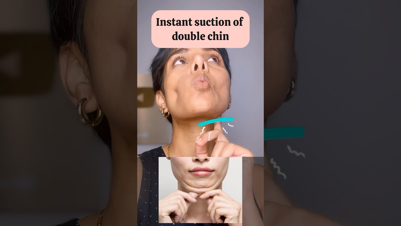 1 face exercise 2 anti age effects: Double chin and nasolabial fold