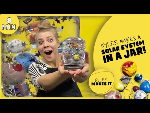 Kylee Makes a Solar System in a Jar! | How to Make a Planet Snow Globe DIY for Kids