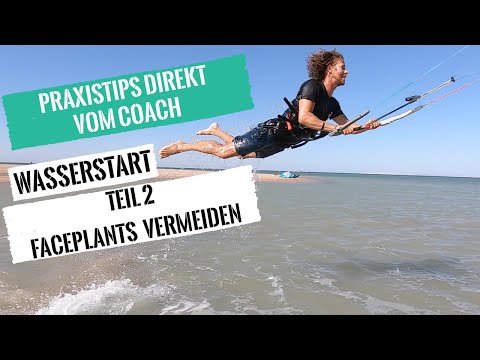 Learning to kitesurf - Waterstart Part 2: Avoiding faceplants
