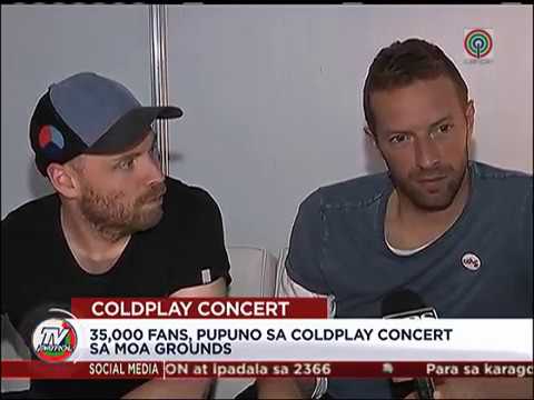 Chris Martin and Jonny Buckland interviewed on ABS-CBN News